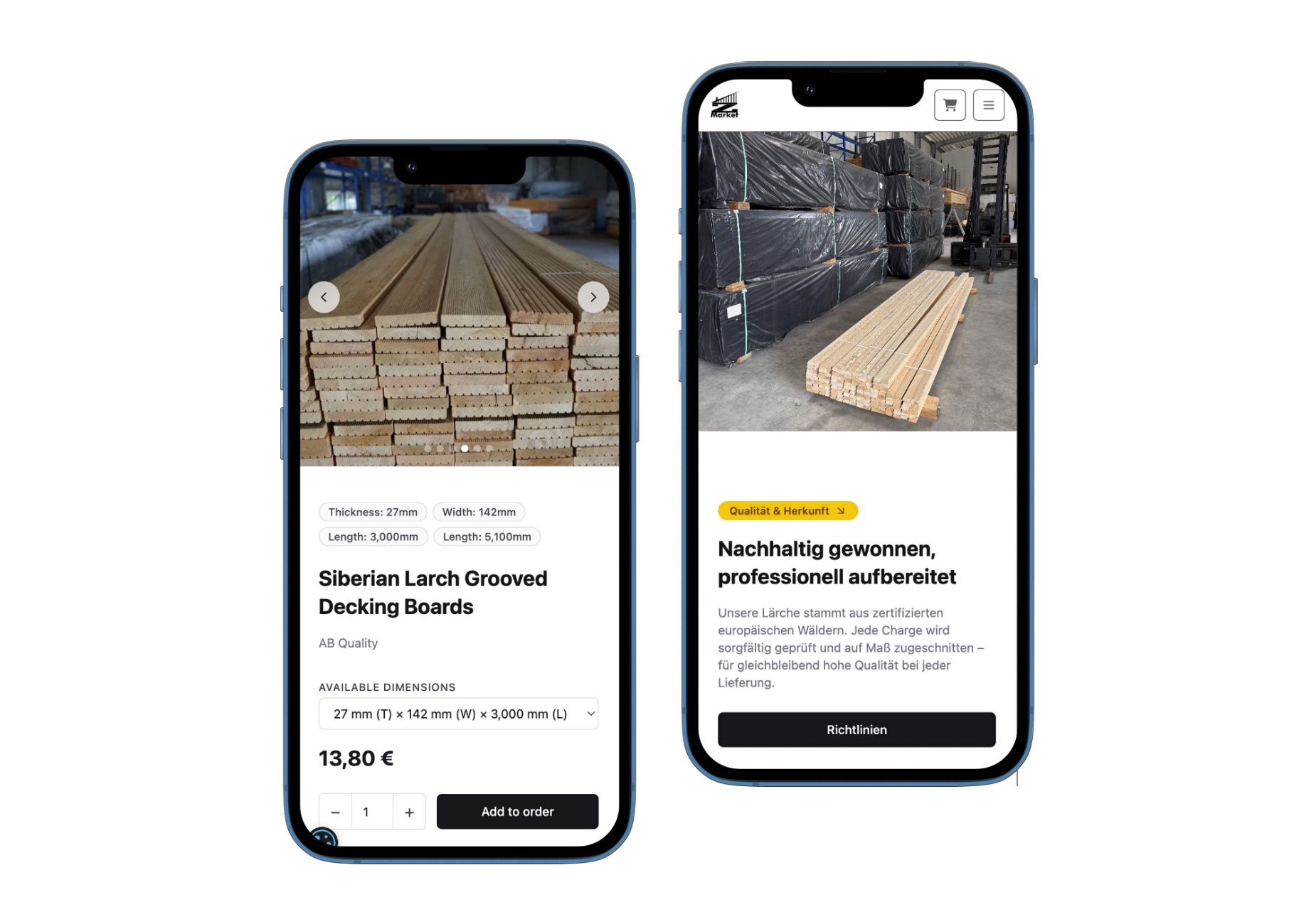Project 'User-facing features' section image